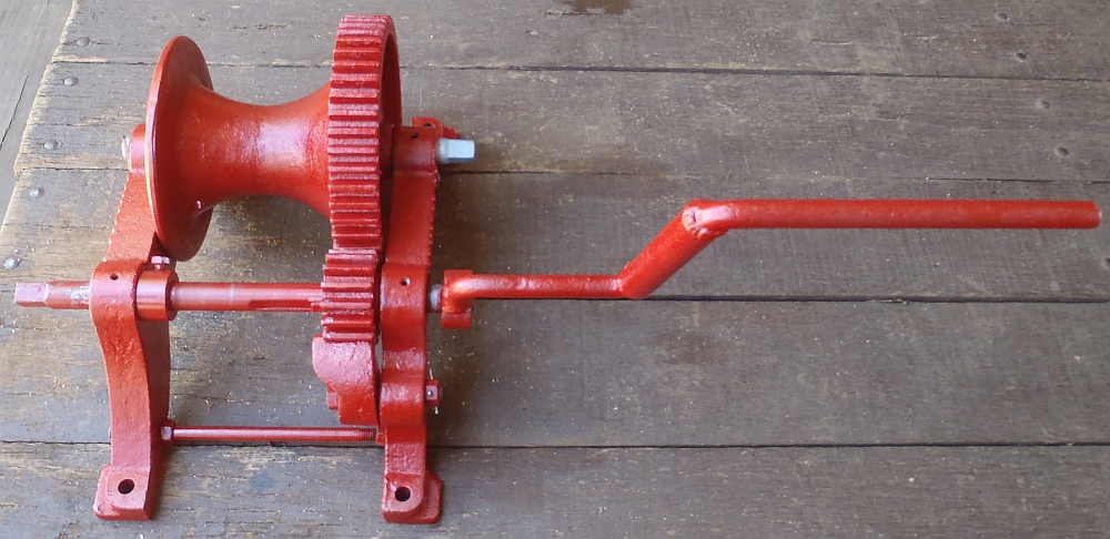 restored Aermotor Crab Winch on display at the Morawa Museum