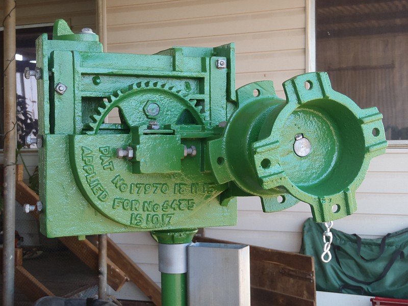 Speedy Windmill and Pump Company's Alert windmill on display at the Morawa Museum