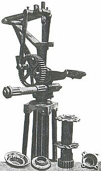  drawing of an Alston Double Crank windmill head showing gears and hub