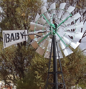 State Implements and Engineering Works Baby windmill on display at the Morawa Museum