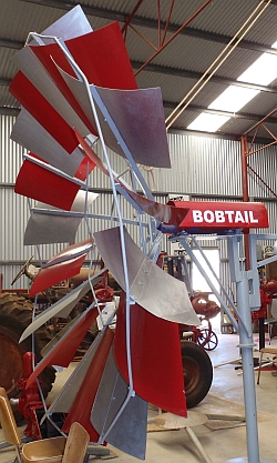 Bobtail windmill on display at the Morawa Museum