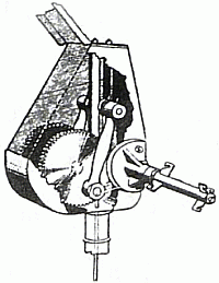 1934 sketch of hub windwheel mounting Defiance windmill