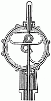 diagram showing the crank plate and pin design of the Alston gearless windmill