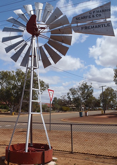 restored Baker Monitor Self Oiling windmill on display at the Morawa Museum