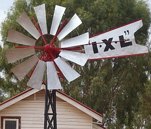 Geo. E. Fortescue & Sons IXL windmill on display at Morawa Museum