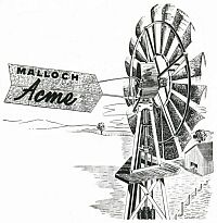 1954 advert for the Malloch Bros Acme Windmill, from the Journal of Western Australia Agriculture Vol. 3, No. 6.