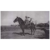 Margaret and John Norton going to school on horseback