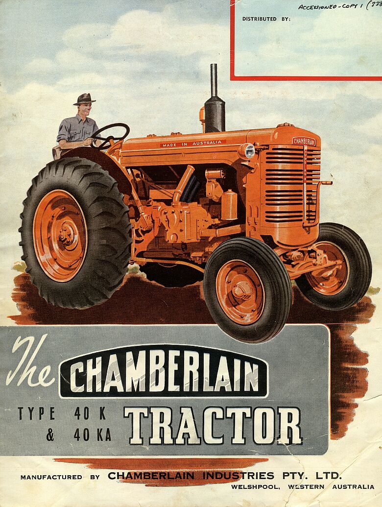 right view of Chamberlain 40K & 40KA tractor