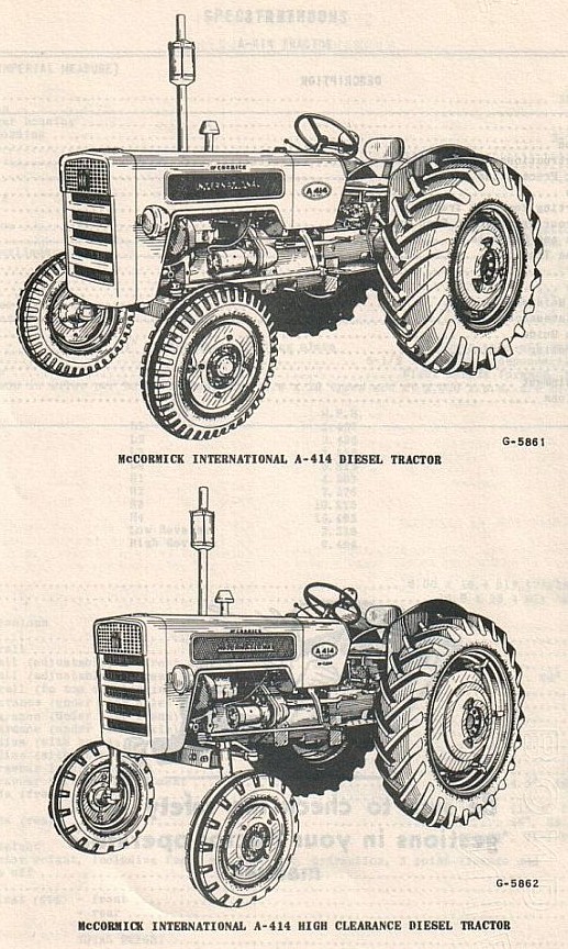 views of McCormick A414 tractor