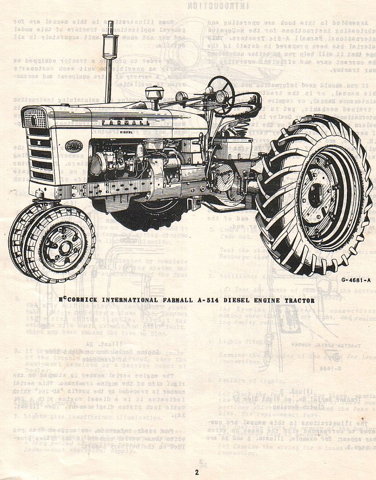 view of McCormick Farmall A514 tractor