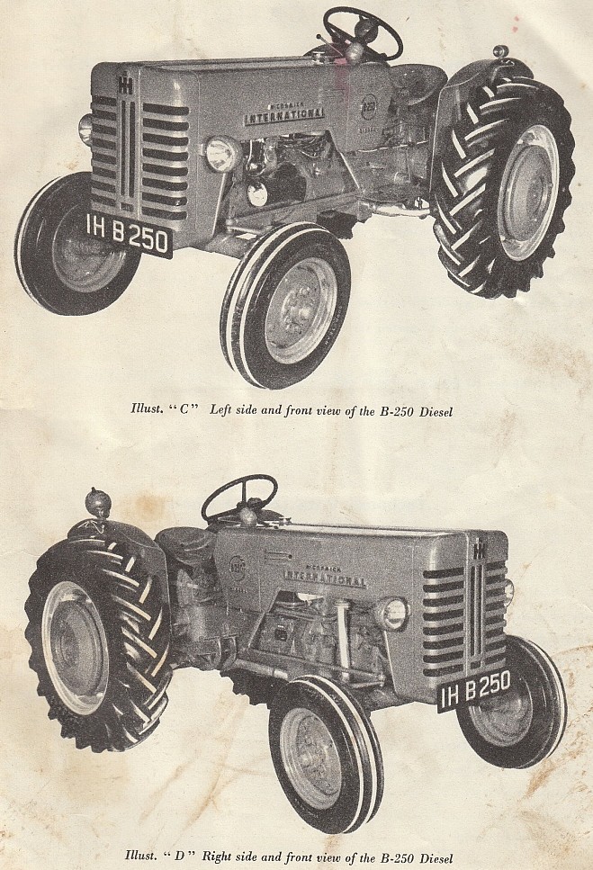 left & right views of McCormick B250 tractor