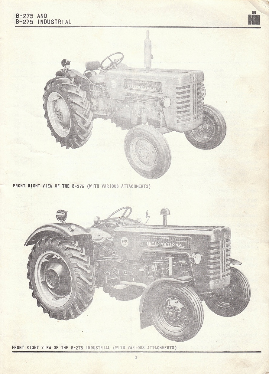 view of McCormick International B275 tractor
