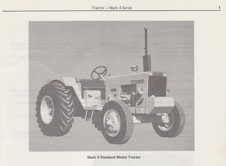 view of Chamberlain Mark 4 tractor