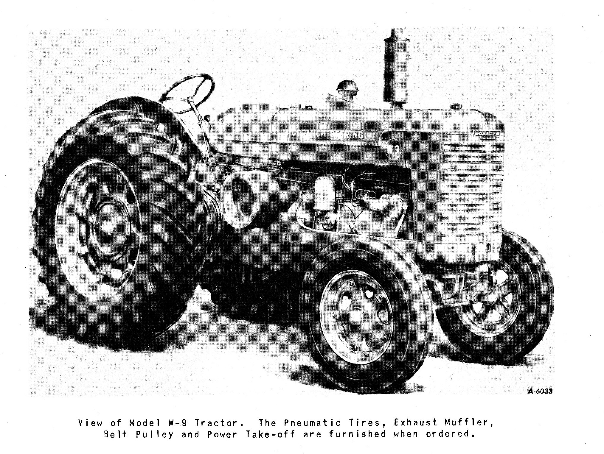 right view of McCormick W9 tractor